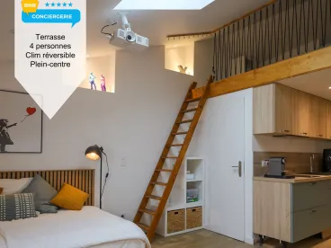 Illustration du logement *Centre ville*4 pers*Terrasse*Clim*proche Gare*